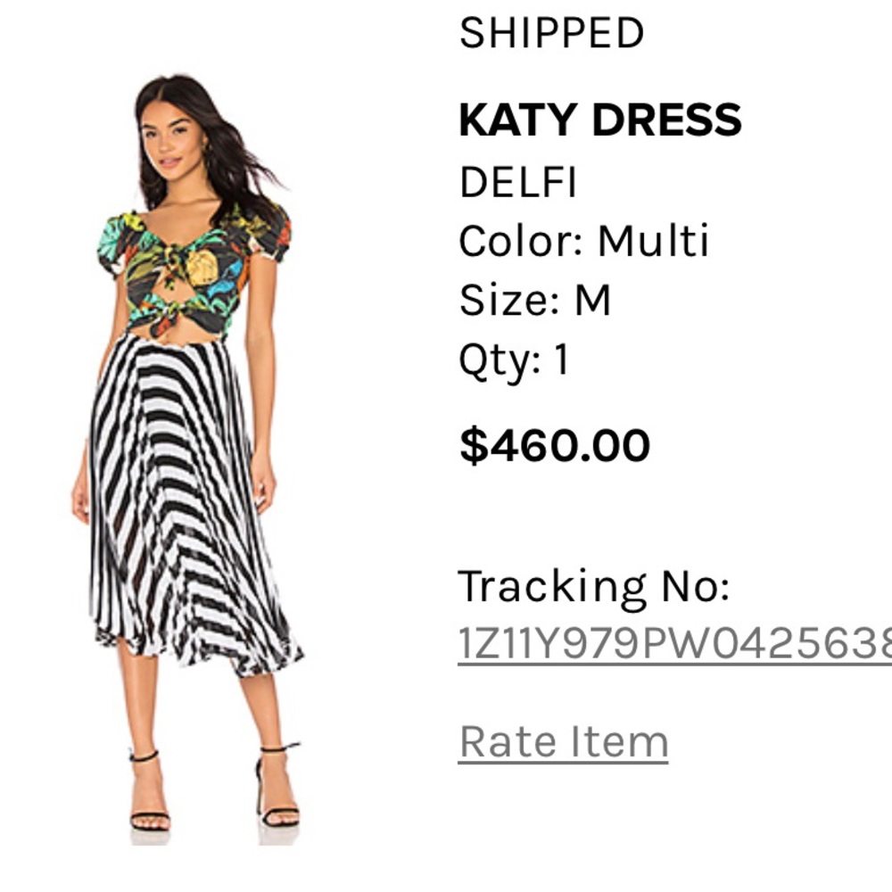 Tropical front tie Delfi Katy Dress